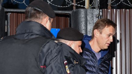 L'opposant russe Alexeï Navalny le 24 septembre 2018 à Moscou (Russie) lors de sa sortie de détention. (VASILY MAXIMOV / AFP)