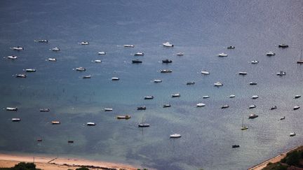 Une vue du bassin d'Arcachon, le 29 juillet 2022. (THIBAUD MORITZ / AFP)