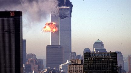 Le World Trade Center de New York, le 11 septembre 2001. (SETH MCALLISTER / AFP)