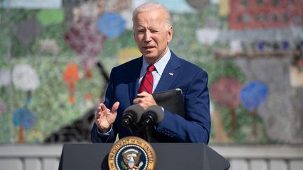 Le président américain, Joe Biden, lors d'un discours à Washington (Etats-Unis), le 10 septembre 2021. (SAUL LOEB / AFP)