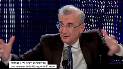 François Villeroy de Galhau, gouverneur de la Banque de France, le 19 octobre 2021 sur franceinfo. (FRANCEINFO / RADIO FRANCE)