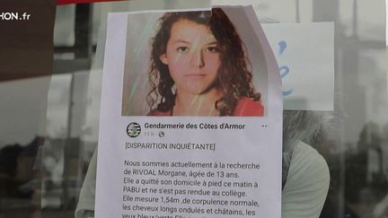 Dans les Côtes-d'Armor, Morgane Rivoal a disparu lundi 25 novembre au matin, alors qu'elle se rendait au collège. D'importants moyens ont été déployés pour tenter de la retrouver. (France 2)