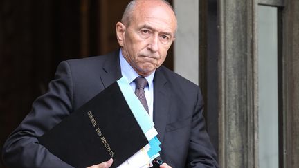 Le ministre de l'Intérieur Gérard Collomb à la sortie du palais de l'Elysée à Paris, le 12 juin 2018. (LUDOVIC MARIN / AFP)