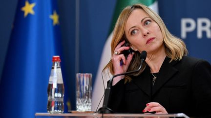 Italian Prime Minister Giorgia Meloni.  (ANDREJ ISAKOVIC / AFP)