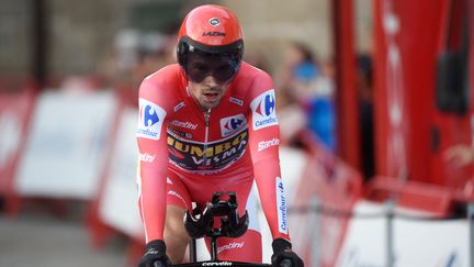 Primoz Roglic a remporté dimanche une quatrième victoire d'étape sur la Vuelta 2021.&nbsp; (MIGUEL RIOPA / AFP)