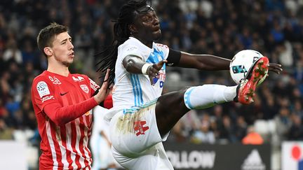 Bafé Gomis, buteur sifflé face à Nancy (BORIS HORVAT / AFP)