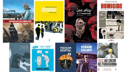 FORCEMENT DOULOUREUX, LE CRU 2017 DE LA BD DU REEL (JUNG GI KIM, DUPUIS / B. GUILLAUME, CAMBOURAKIS / DELOUPY, DELCOURT / PH. SQUARZONI, DELCOURT / G. DELISLE, DARGAUD / B. VIROT, CASTERMAN / H. SULAIMAN, Çà et Là + ARTE / ZEROCALCARE, CAMBOURAKIS / K. TATSUTA, KANA)