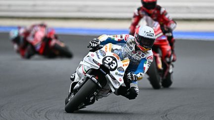 Marc Marquez lors du Grand Prix de Saint-Marin, dimanche 8 septembre 2024. (GABRIEL BOUYS / AFP)