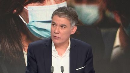 Olivier Faure, premier secrétaire du Parti socialiste, était lundi 14 février l'invité du 8h30 franceinfo.&nbsp; (FRANCEINFO)