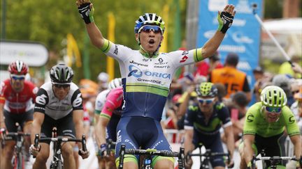 Le jeune sprinter d'Orica Caleb Ewan (YUZURU SUNADA / BELGA MAG)