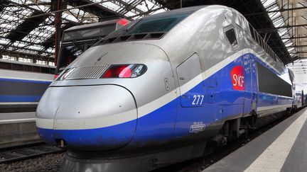 Un TGV en gare de Lyon, &agrave; Paris, le 27 d&eacute;cembre 2014.&nbsp; (MANUEL COHEN / AFP )