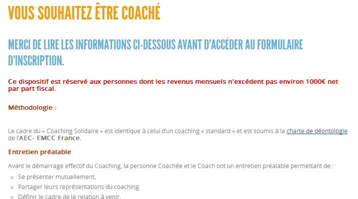 Capture d'&eacute;cran du site de l'EMCC France, Association europ&eacute;enne du coaching. (  FRANCETV INFO )