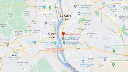 Un incendie s'est déclaré dans l'église Abou Sifine du Caire (Egypte), le 14 août 2022. (GOOGLE MAPS)