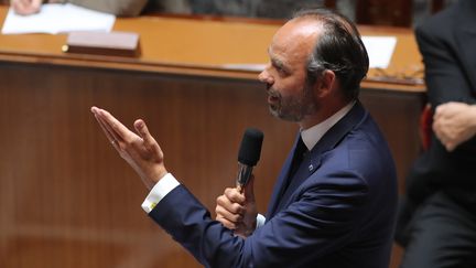 Le Premier ministre, Edouard Philippe, le 10 juillet 2018, à l'Assemblée nationale, à Paris.&nbsp; (JACQUES DEMARTHON / AFP)