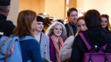 Gaëlle Paty, la soeur de Samuel Paty, venue assister à l'audience le 4 novembre 2024, à Paris. (ARNAUD DUMONTIER / MAXPPP)