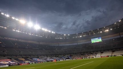 Stade de France au moment de la finale de la coupe de La Ligue entre le Paris Saint Germain (PSG) and Olympique Lyonnais (OL) le 31 juillet 2020. (AURELIEN MORISSARD / MAXPPP)