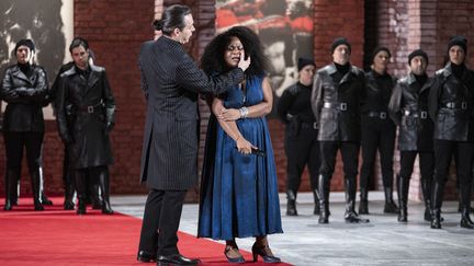 Latonia Moore et Kostas Smoriginas dans "Tosca" à Rouen (Arnaud Bertereau)