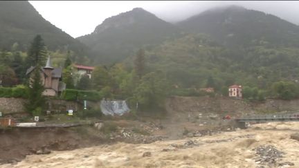 Tempête Aline : Saint-Martin-Vésubie de nouveau dans l'inquiétude (FranceInfo)