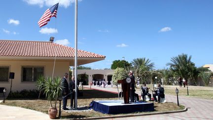 L'ambassade am&eacute;ricaine &agrave; Tripoli (Libye), photographi&eacute;e ici en septembre 2011. (MAHMUD TURKIA / AFP)