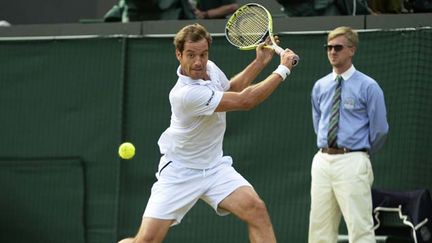 &nbsp; (Richard Gasquet est qualifié pour les demi-finales de Wimbledon © MaxPPP)