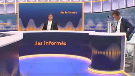 Le plateau de l'émission "Les informés du matin" de franceinfo, mardi 24 mai 2022. (FRANCEINFO / RADIO FRANCE)