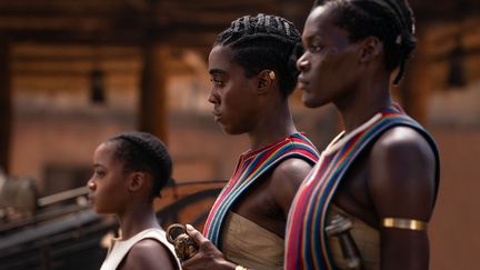 Photo du film "The Woman King" de&nbsp;Gina prince-Bythewood, un film épique sur le régiment de femmes guerrières qui ont combattu au XIXe siècle pour le royaume du Dahomey, l'actuel Bénin. (SONY PICTURES)