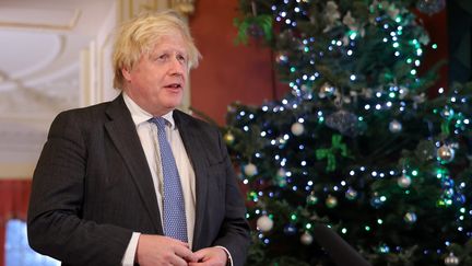 Le Premier ministre britannique Boris Johnson&nbsp;le 21&nbsp;décembre 2021. (ANDREW PARSONS / AVALON / MAXPPP)