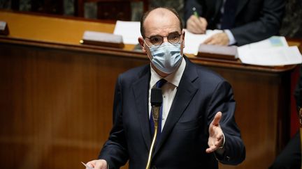 Jean Castex le 15 décembre à l'Assemblée nationale.&nbsp; (THOMAS PADILLA / MAXPPP)