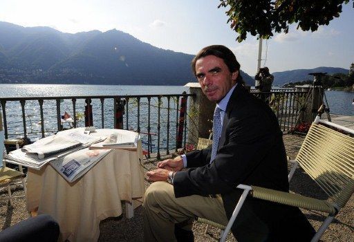 Jose Maria Aznar, avant une conférence économique internationale villa d'Este (4 septembre 2010) (OLIVIER MORIN / AFP)