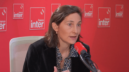 Le ministre des Sports Amélie Oudéa-Castéra invitée de France Inter lundi 4 décembre 2023. (CAPTURE D'ECRAN FRANCE INTER)