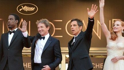 Chris Rock, Martin Short, Ben Stiller et Jessica Chastain
 (AFP PHOTO / ALBERTO PIZZOLI)