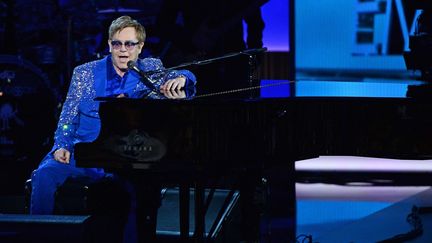 Elton John en septembre dernier à Los Angeles
 (JIM RUYMEN/NEWSCOM/SIPA)