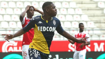 Eliot Matazo a marqué l'unique but du match entre l'AS Monaco et le Stade de Reims dimanche 9 mai.&nbsp; (FRANCOIS NASCIMBENI / AFP)