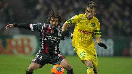 Saez (Valenciennes) face à Deaux (Nantes) (JEAN-SEBASTIEN EVRARD / AFP)