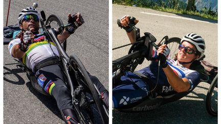 Florian Jouanny et Anaïs Vincent (paracyclisme) prennent la parole sur franceinfo: sport pour le neuvième épisode du carnet de bord des Jeux paralympiques de Paris 2024. (VALENTIN JACQUEMET / YP MEDIAS)