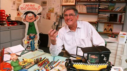 Franquin, créateur de 'Gaston Lagaffe' et 'Marsupilami', le 14 novembre 1996 en Belgique. (FREDERIC REGLAIN / GAMMA-RAPHO)