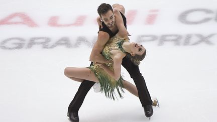 Gabriella Papadakis et Guillaume Cizeron ont survolé le programme court du Grand Prix de Pékin (WANG ZHAO / AFP)