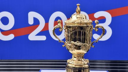 La coupe de la Coupe du monde 2023 de rugby. (ALAIN JOCARD / AFP)