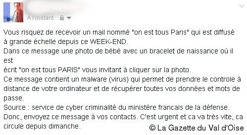 &nbsp; (Je suis paris virus)