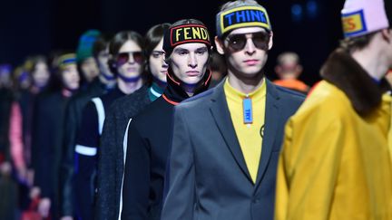 Fendi pap masculin automne-hiver 2017-18, à Milan, janvier 2017
 (GIUSEPPE CACACE / AFP)