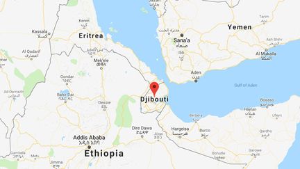 Djibouti se trouve entre l'Éthiopie, la Somalie et l'Érythrée.&nbsp; (GOOGLE MAPS)