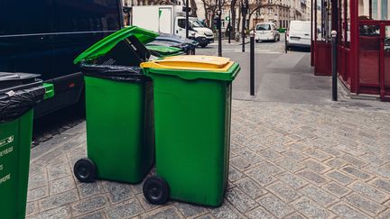 En France, tous les emballages vont dans la poubelle à couvercle jaune. Photo d'illustration. (KOLDERAL / MOMENT RF / GETTY IMAGE)