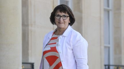 Christiane Lambert, présidente de la FNSEA, le 24 juin 2020. (LUDOVIC MARIN / AFP)