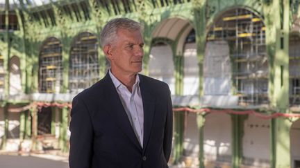 Didier Fusillier, président de la Réunion des musées nationaux-Grand Palais, sur le chantier du Grand Palais. (AMELIE DEBRAY)