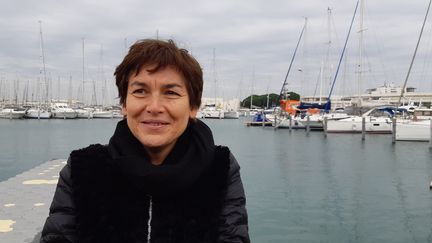 Annick Girardin, la ministre de la mer en déplacement au Grau du Roi- Port Camargue les 11 et 12 février 2021. (SYLVIE DUCHESNE / RADIO FRANCE)