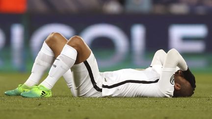 Le joueur du PSG Lucas lors du match face à Avranches le 5 avril 2017. (CHARLY TRIBALLEAU / AFP)