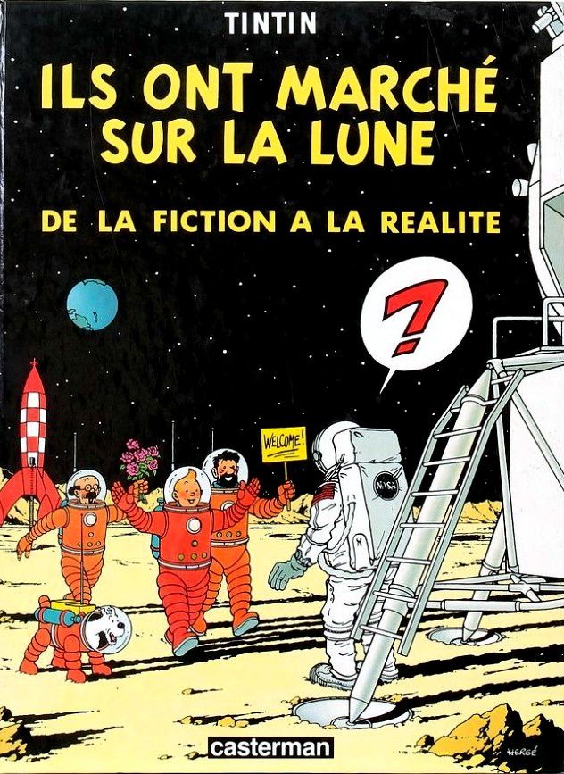 L'album hors collection publié par Casterman en 1985 (La couverture de "Ils ont marché sur la Lune")