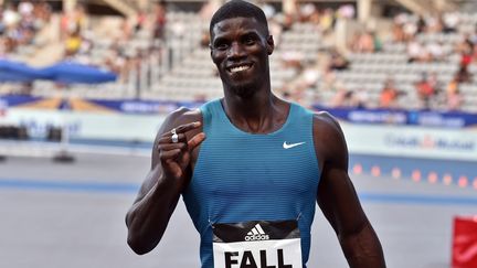 Mouhamadou Fall, au meeting de Paris, le 18 juin 2022 (MICHELE MARAVIGLIA / NURPHOTO / AFP)