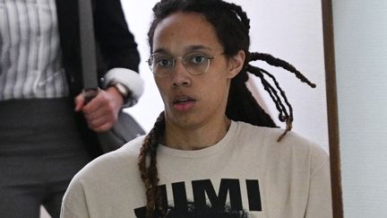 La basketteuse américaine Brittney Griner, avant son procès au tribunal de Khimki, près de Moscou, le 1er juillet 2022. (ALEXEY FILIPPOV / SPUTNIK)