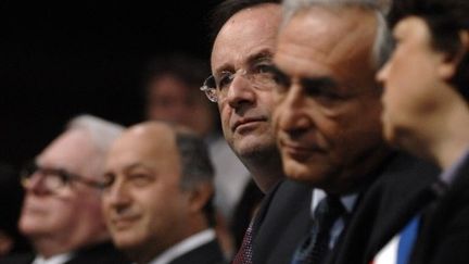 Martine Aubry, François Hollande, Dominique Strauss-Kahn (ERIC FEFERBERG / AFP)